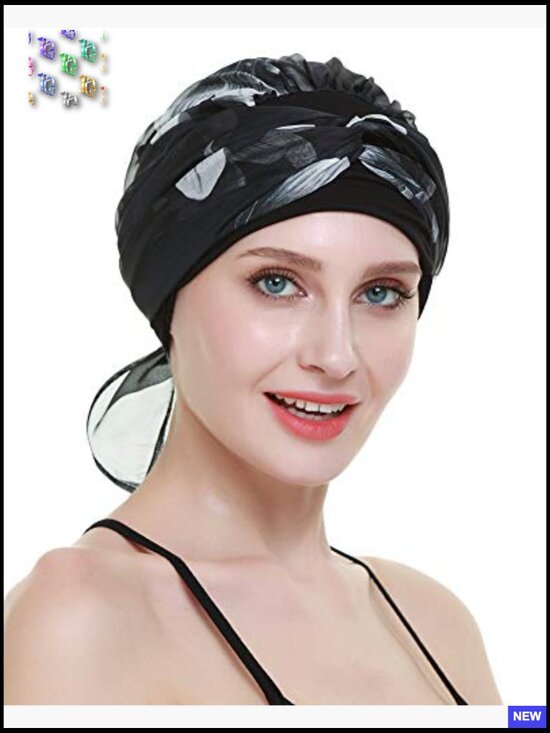 Lightweight Viscose Head Scarf Turban Chemo Cap Elegant Stretchy Pre-Tied main image 6